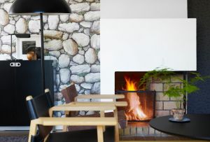 Ταπετσαρία με απομίμηση - φυσικές υφές στο εσωτερικό (25 φωτογραφίες)