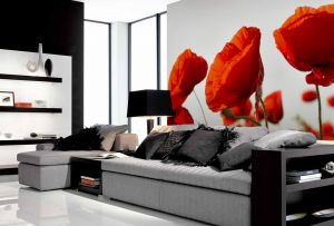 Φωτοτυπικό χαρτί σε ένα εσωτερικό του σαλονιού: ανοίγουμε νέους ορίζοντες (23 φωτογραφίες)