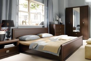 Wenge κρεβάτι χρώματος: σκούρο ξύλο στο εσωτερικό του υπνοδωματίου (23 φωτογραφίες)