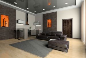 Γκρι τέντωμα οροφής - πολυπλοκότητα στην απλότητα (23 φωτογραφίες)