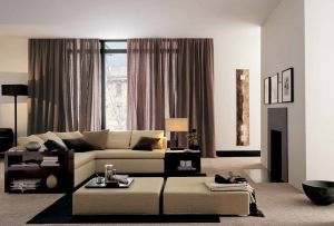 Υψηλής τεχνολογίας καθιστικό (17 φωτογραφίες): όμορφο σχέδιο του δωματίου