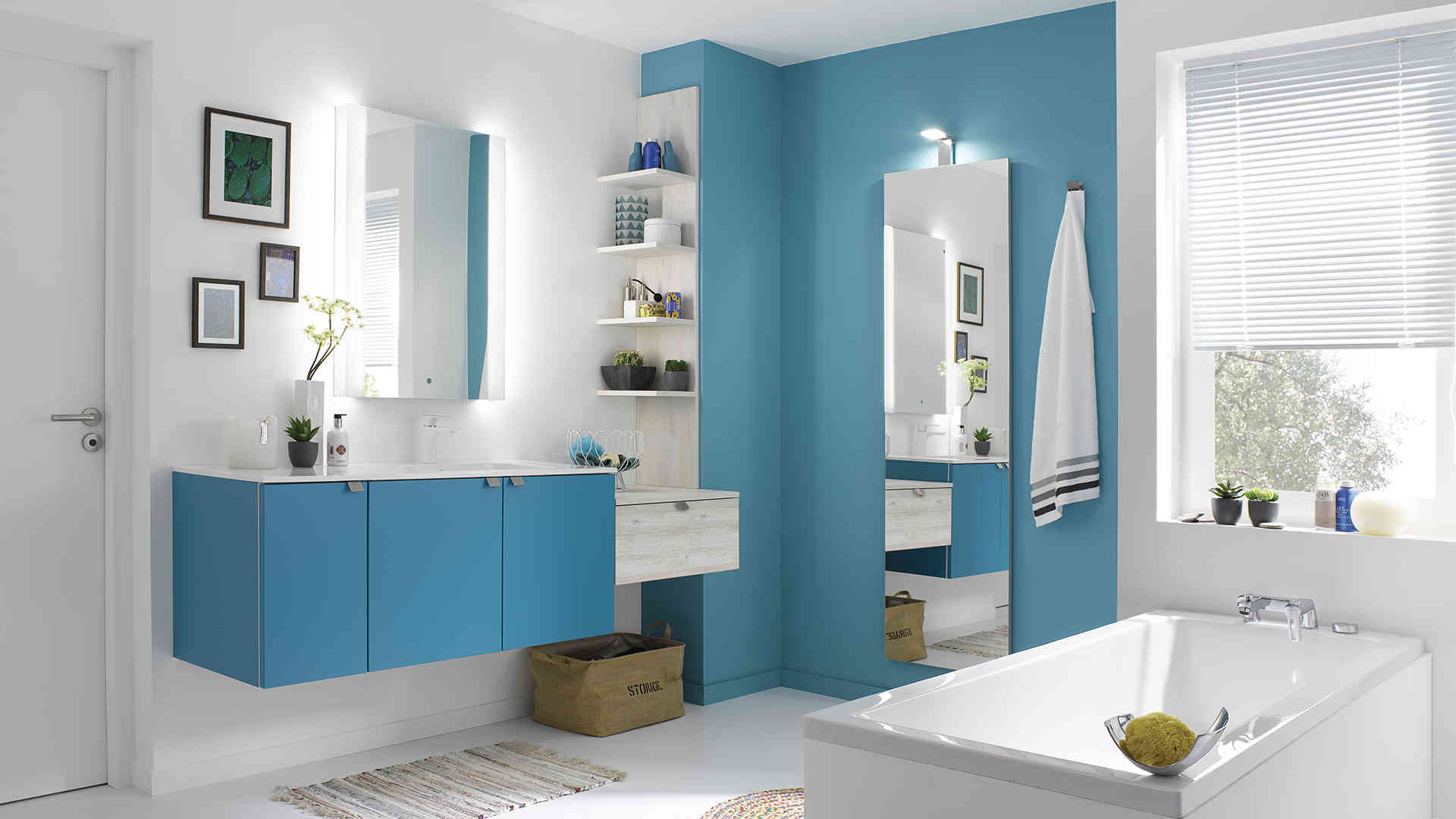 Μπάνιο ντουλάπι μπλε