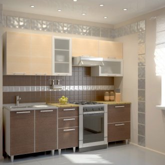 Ανοιχτό καφέ και μπεζ στην κουζίνα κάτω από το wenge