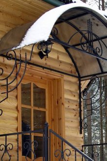 Αψιδωτό προστατευτικό σκεύος από σπίτια από σφυρήλατο σίδηρο και πολυανθρακικό