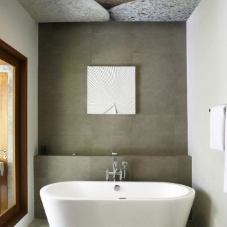 Οροφή με εκτύπωση φωτογραφιών στο μπάνιο