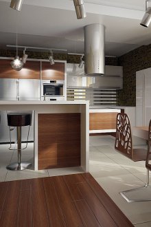 Κουζίνα σε ιδιωτικό σπίτι με στυλ μινιμαλισμού