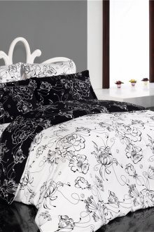 Ασπρόμαυρο κρεβάτι από μπαμπού