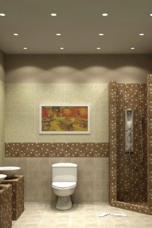 Ντους με πλακάκια