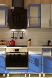 Διαγώνια τοποθέτηση μπλε πλακιδίων