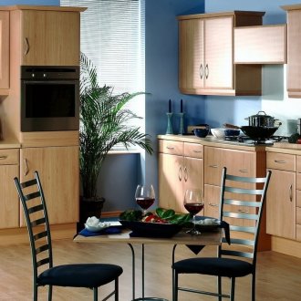 Μπλε καφέ κουζίνα