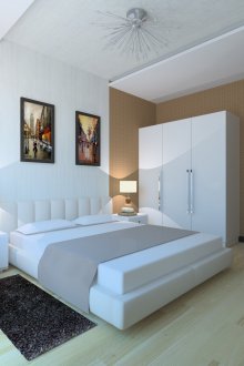 Ντουλάπα από μασίφ ξύλο σε μοντέρνο στιλ