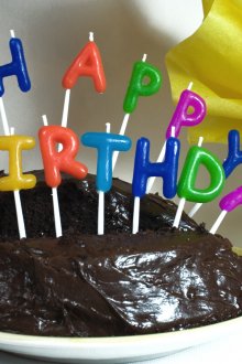 Κεριά για ένα εορταστικό κέικ