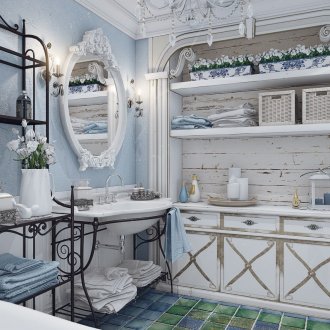 Provence στυλ μπάνιο σχέδιο