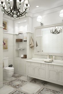 Λευκό μπάνιο σε στιλ Προβηγκίας