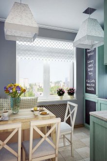 Μοντέρνα μικρή κουζίνα στο στιλ της Προβηγκίας