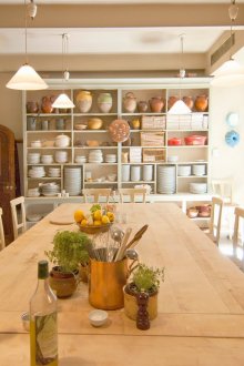 Ξύλο στην διακόσμηση κουζίνας της Προβηγκίας