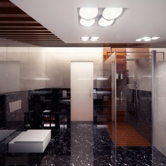 Κομψό μπάνιο με μοντέρνο στυλ