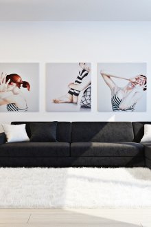 Μινιμαλιστικό σκηνικό εσωτερικό σαλόνι