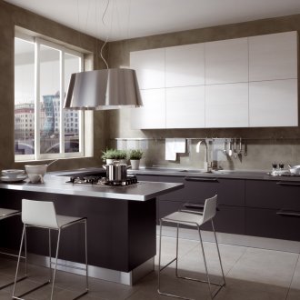 Μοντέρνα κομψή μοντέρνα κουζίνα