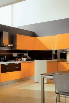 Art Nouveau μαύρο και πορτοκαλί