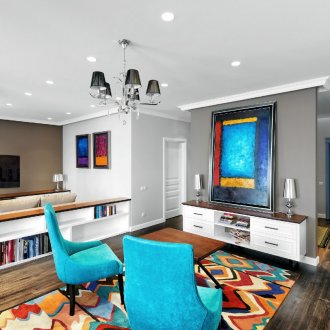 Μίξη στυλ και χρώματα στο σαλόνι