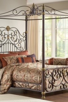Κρεβάτι από σφυρήλατο σίδερο με κορνίζα