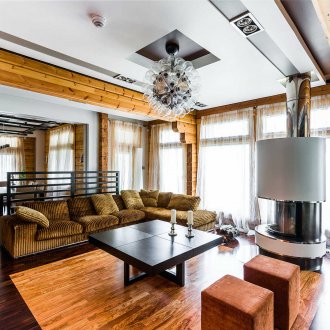 Εσωτερικό ενός σύγχρονου εξοχικού σπιτιού