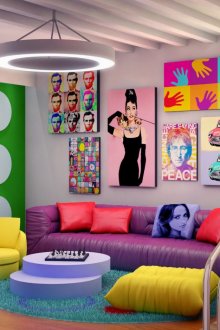Pop art διακόσμηση σαλόνι