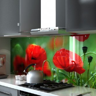 Κόκκινη και πράσινη ποδιά στην κουζίνα