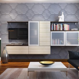 Καφέ δάπεδο στο σαλόνι Art Nouveau