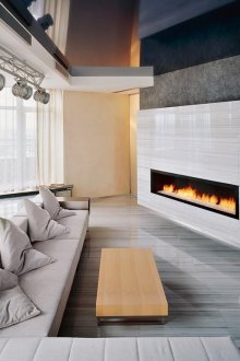 Σαλόνι με τζάκι στο κονστρουκτιβισμό