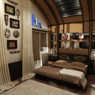 Αφρικανική διακόσμηση υπνοδωματίου