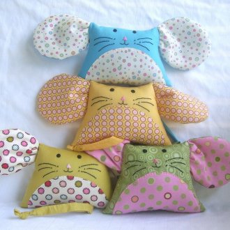 Αστεία μαξιλάρια σε μορφή ποντικιών για παιδιά