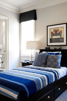 Μονό μαύρο κρεβάτι με συρτάρια