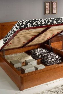 Κρεβάτι με ανελκυστήρα και αποθήκη