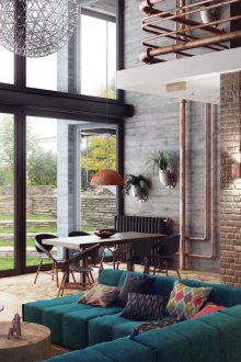 Μέταλλο λεπτομέρειες στο εσωτερικό του σπιτιού