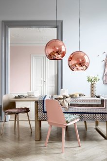 Μεταλλικοί πολυέλαιοι στην κουζίνα