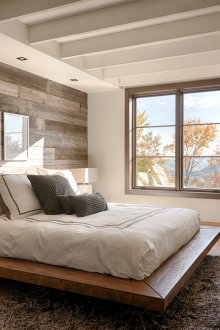 Γαλάζιο καφέ υπνοδωμάτιο