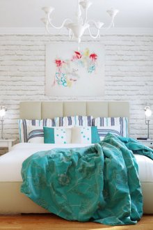 Τυρκουάζ Λευκό Υπνοδωμάτιο