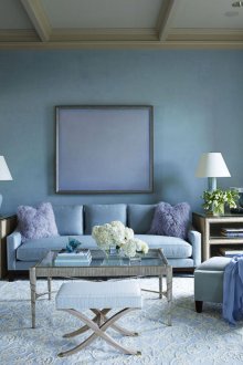 Σαλόνι σε απαλές μπλε αποχρώσεις