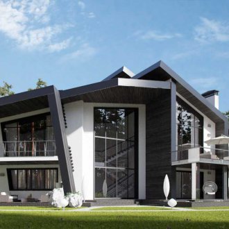 Αρχικό τζάμι ενός σύγχρονου σπιτιού