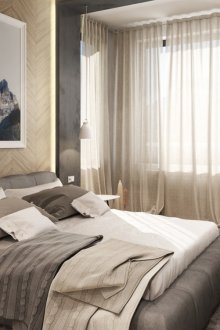 Μπεζ τοίχο και πάτωμα στο υπνοδωμάτιο.