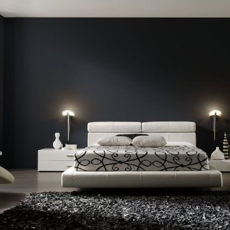 Μαύροι τοίχοι στο υπνοδωμάτιο