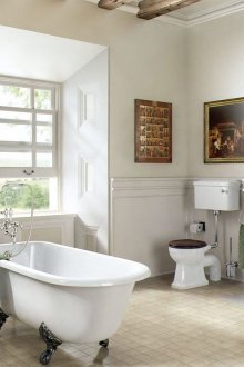 Κομψά αξεσουάρ μπάνιου σε στυλ χώρας