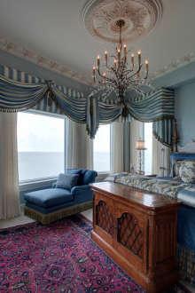 Empire style blue bedroom