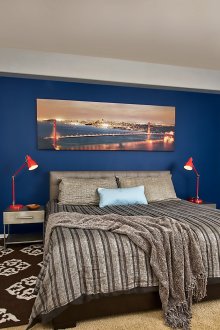 Μπλε κόγχη στο υπνοδωμάτιο