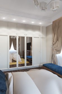 Καλά τοποθετημένο φωτιστικό υπνοδωματίου με μπλε προφορά