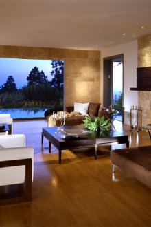 Καφέ και λευκά έπιπλα σαλονιού Art Nouveau