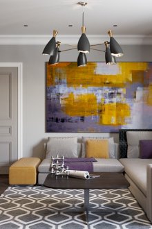 Κίτρινο τόνους στο σαλόνι