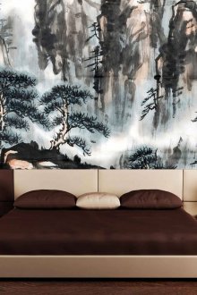 Ταπετσαρία ιαπωνικού στιλ στην κρεβατοκάμαρα